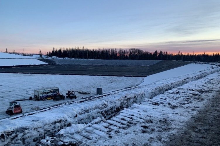 Winter installation of geosynthetics with layer completion each day3