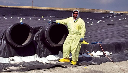 Idaho National Laboratory required a warm waste pond liner
