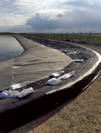 Idaho National Laboratory required a warm waste pond liner
