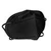 Black PPE face mask with ear loops for protective respiratory use