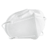 White PPE face mask with ear loops for respiratory protection