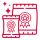 Red icon of two product packages with award ribbons and sparkles, symbolizing user-friendly packaging design.