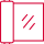 Red icon of a film roll partially unwrapped with clarity lines indicating transparency